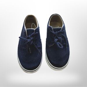 Janie and Jack navy blue dress sneakers, toddler boys size 10